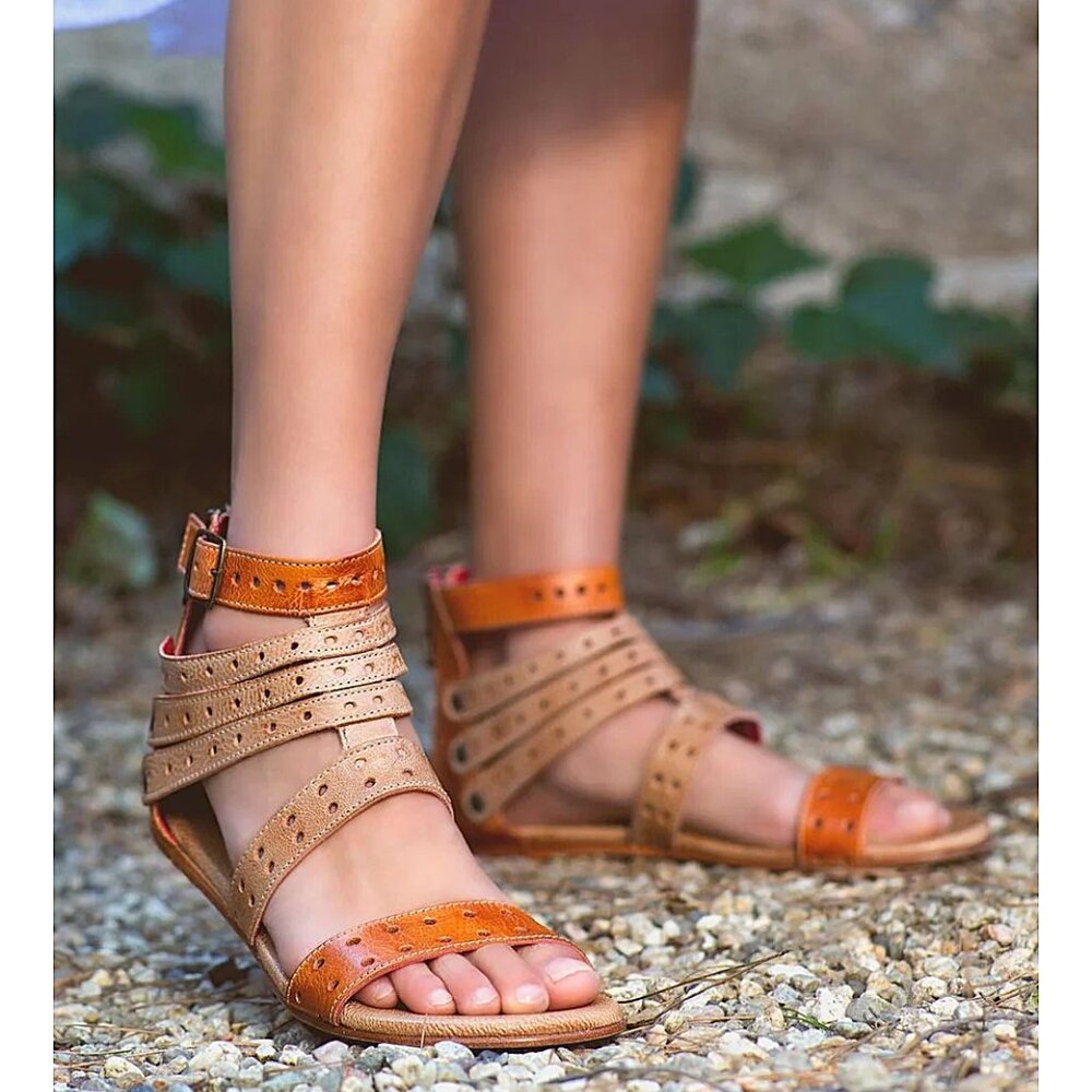 BED/STU Leather Artemis Flat Sandals